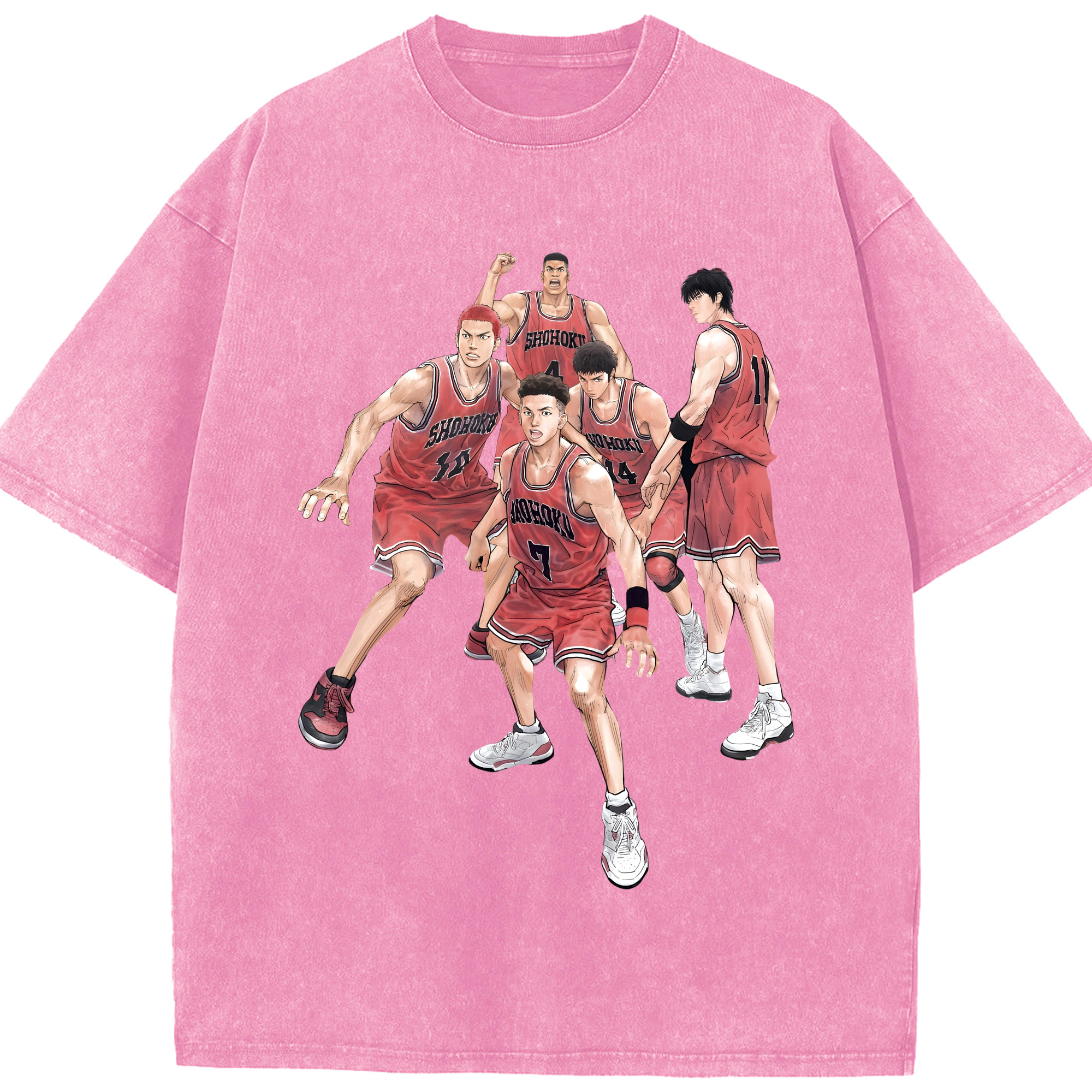 （画像用） SLAM DUNK／スラムダンク 綿100% ヴィンテージ風 半袖Tシャツ（フロントプリント）
